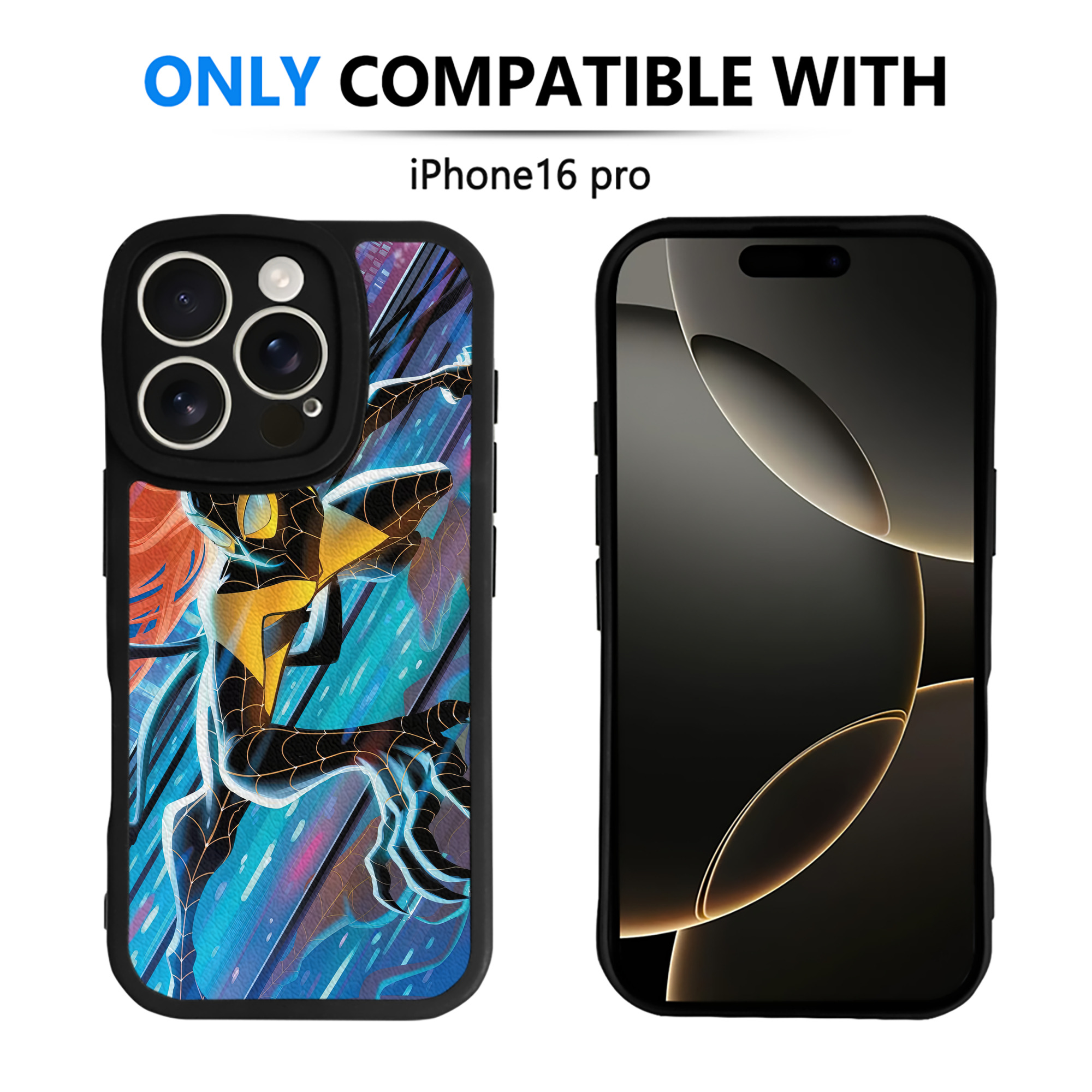 （画像用） Spider Man スパイダーマン 【iPhone 16シリーズ対応】シリコンスマホケース（レザー調） 材質：シリコン